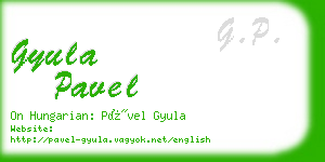 gyula pavel business card